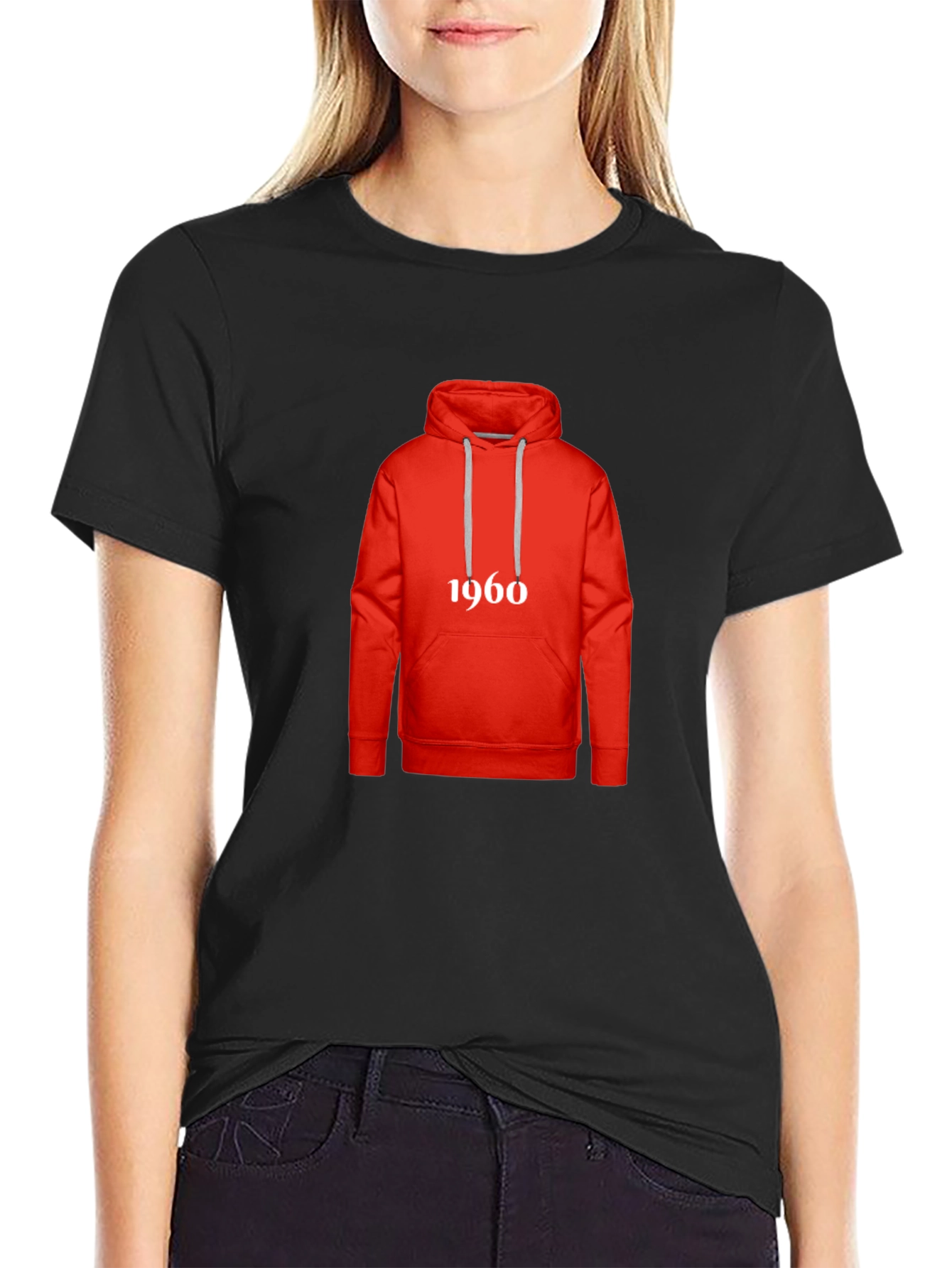 Retro 1960s Hoodie Design T-Shirt - Classic Style