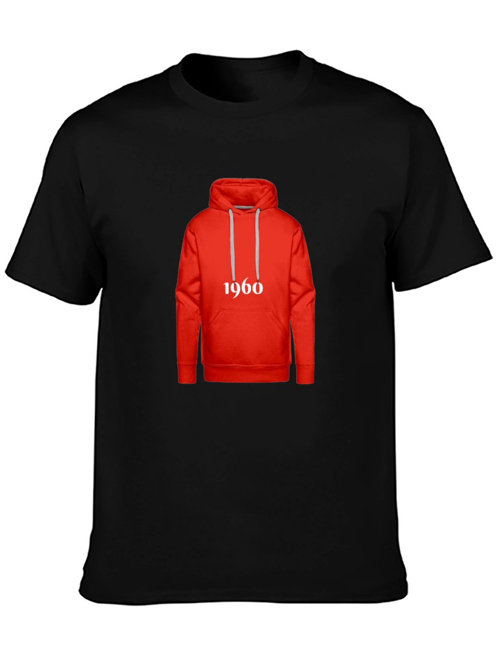 Retro 1960s Hoodie Design T-Shirt - Classic Style
