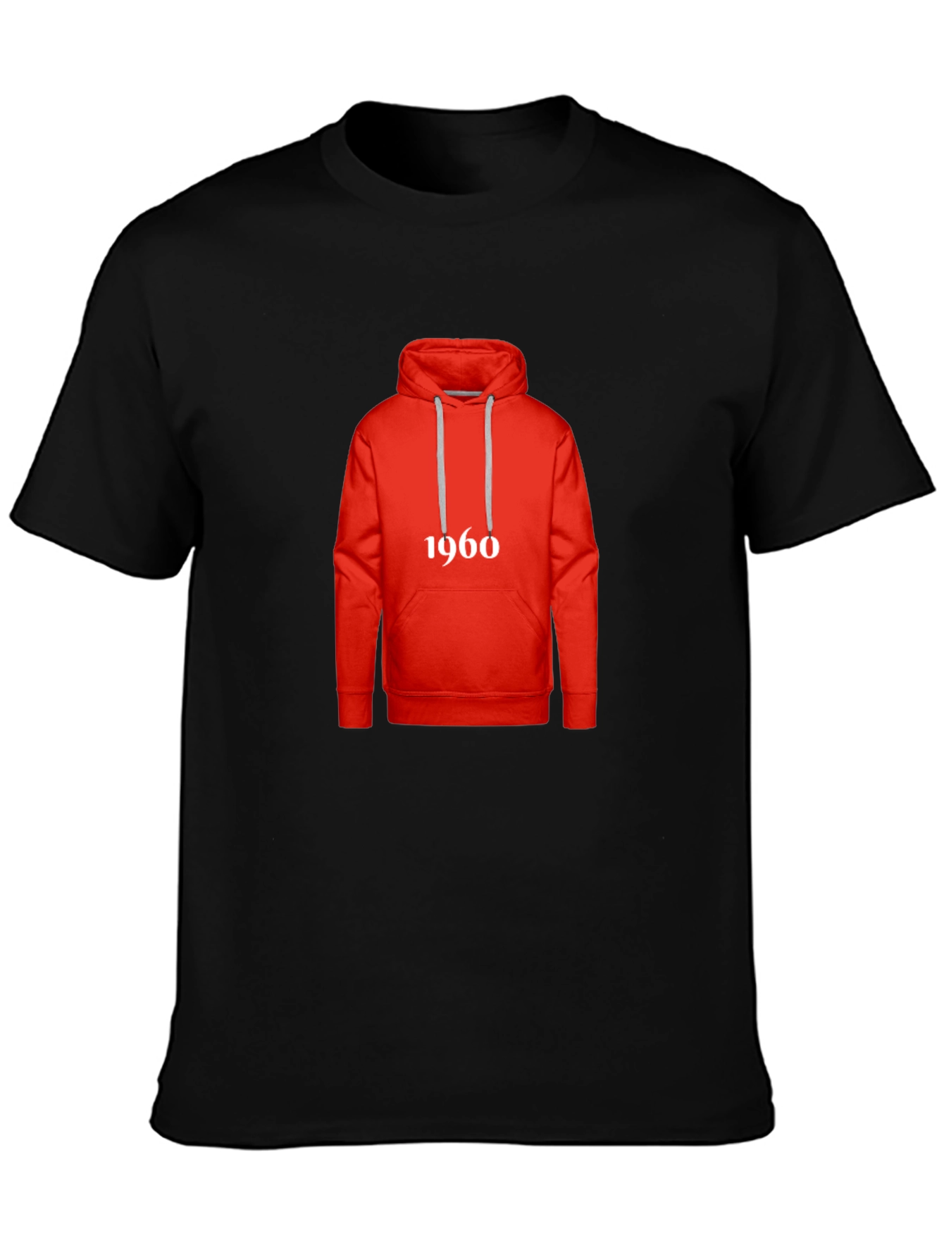 Retro 1960s Hoodie Design T-Shirt - Classic Style