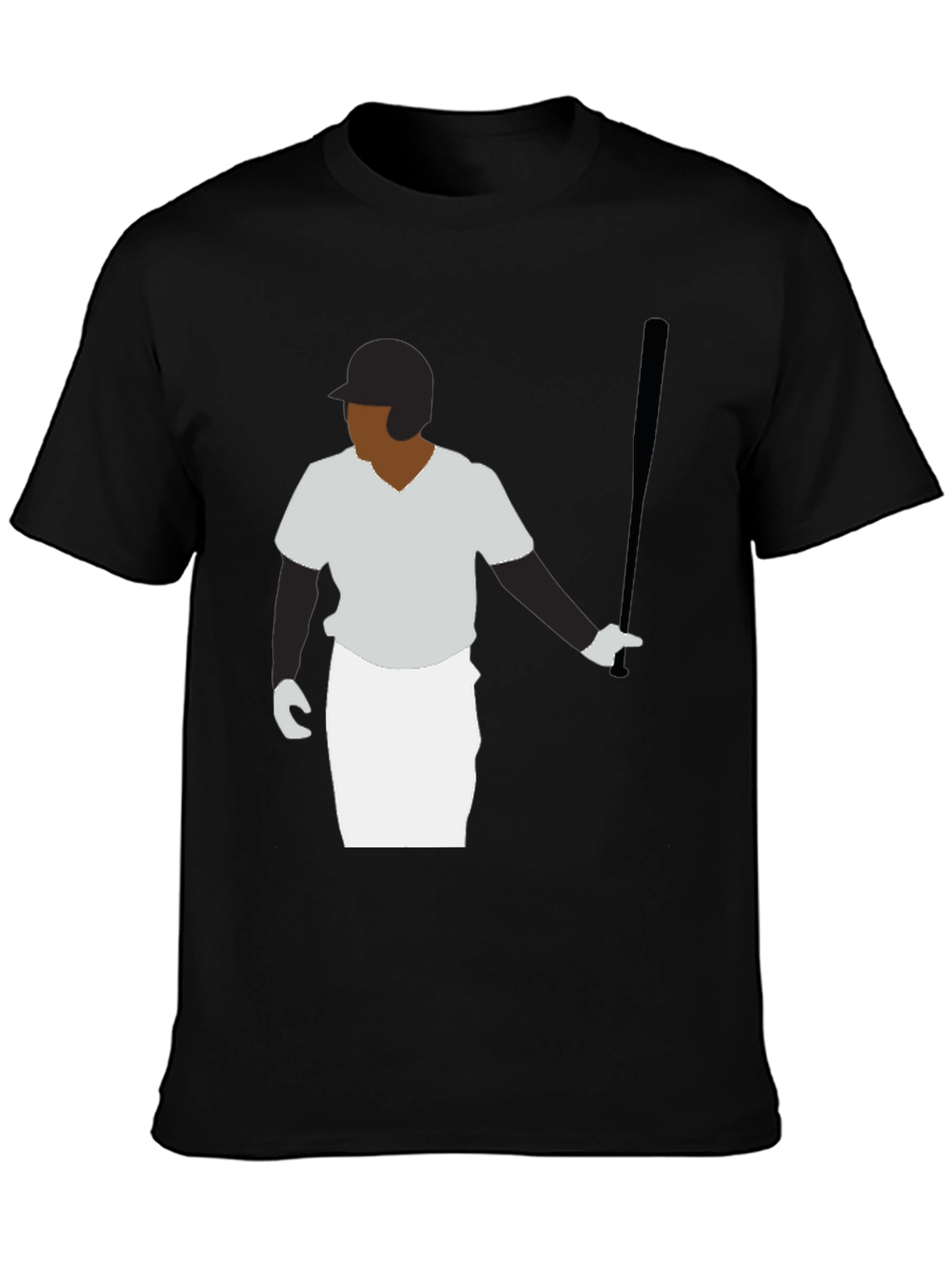 Baseball Player Graphic Tee - Black T-Shirt