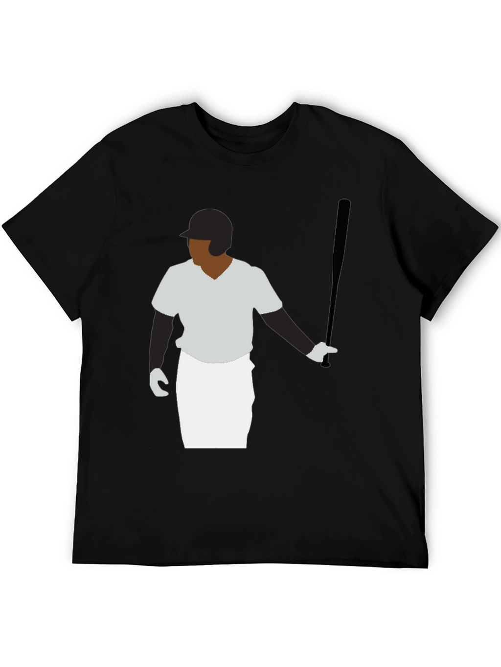 Baseball Player Graphic Tee - Black T-Shirt