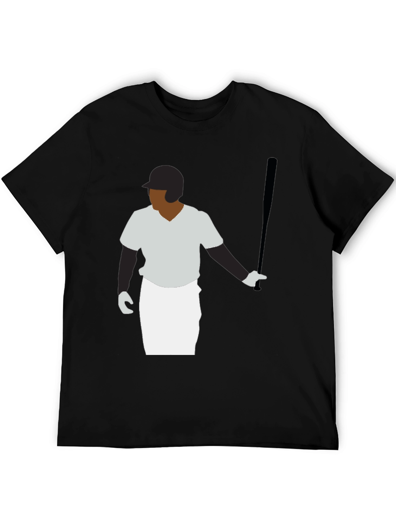 Baseball Player Graphic Tee - Black T-Shirt