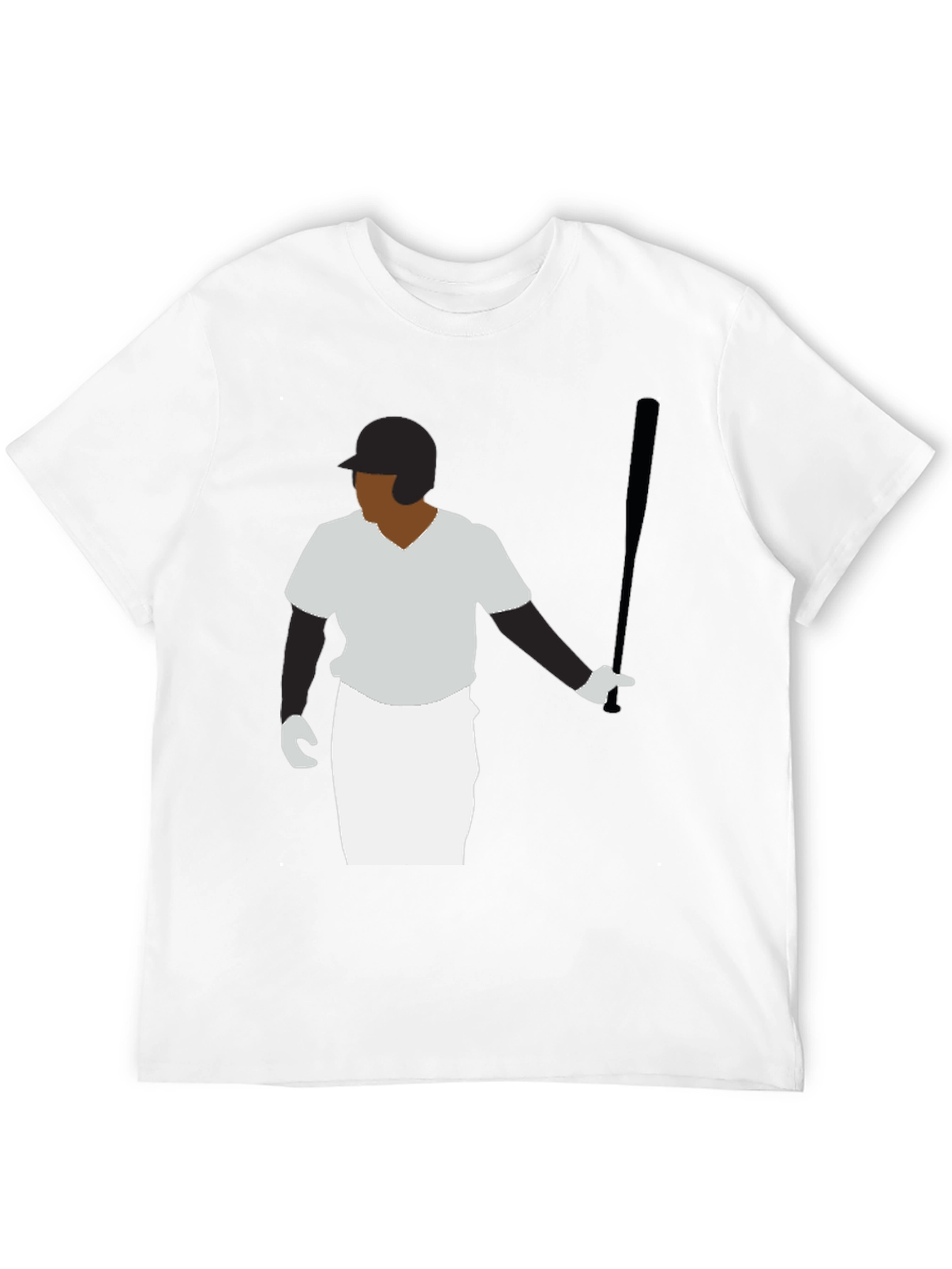 Baseball Player Graphic Tee - Black T-Shirt