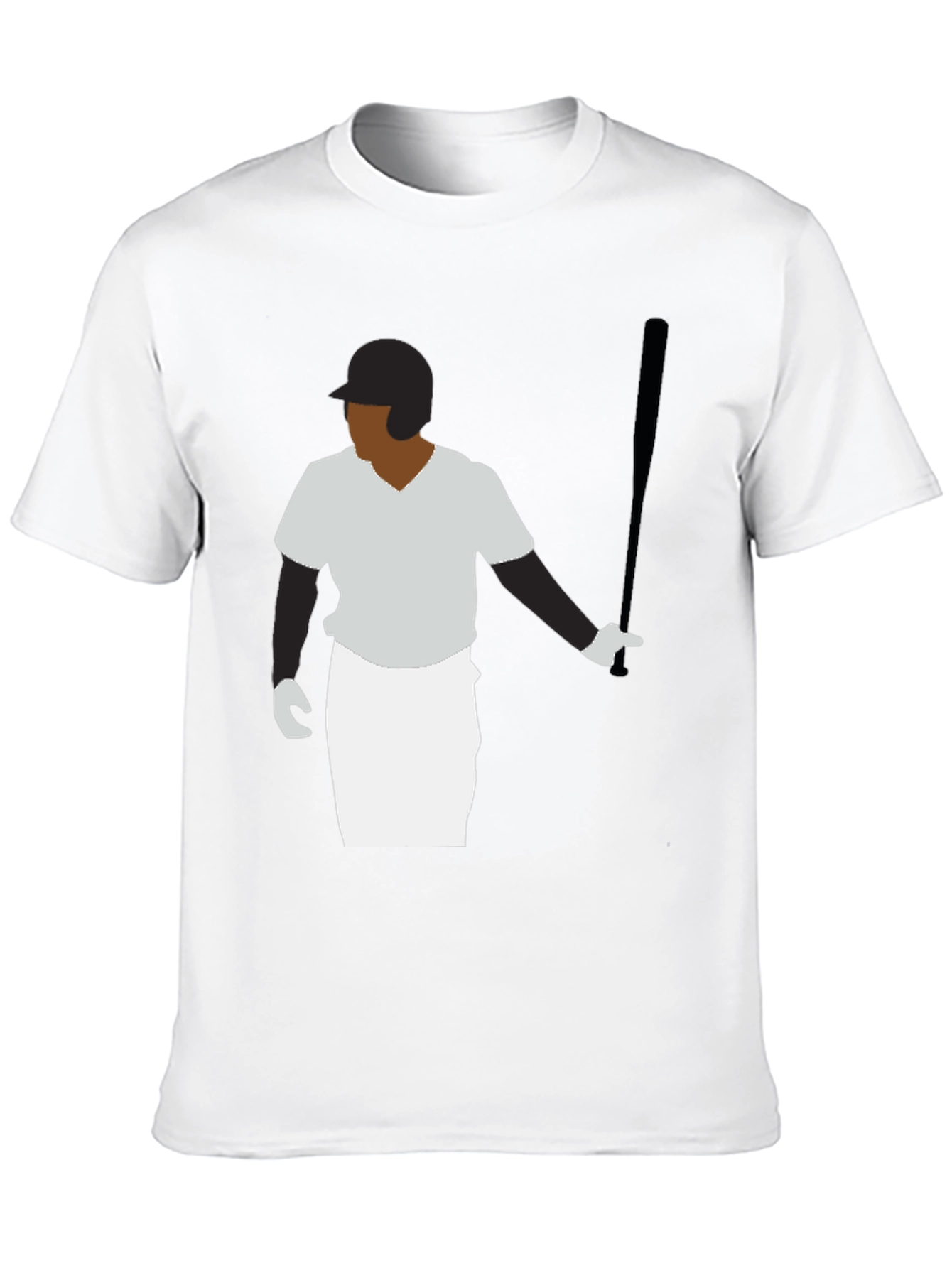 Baseball Player Graphic Tee - Black T-Shirt