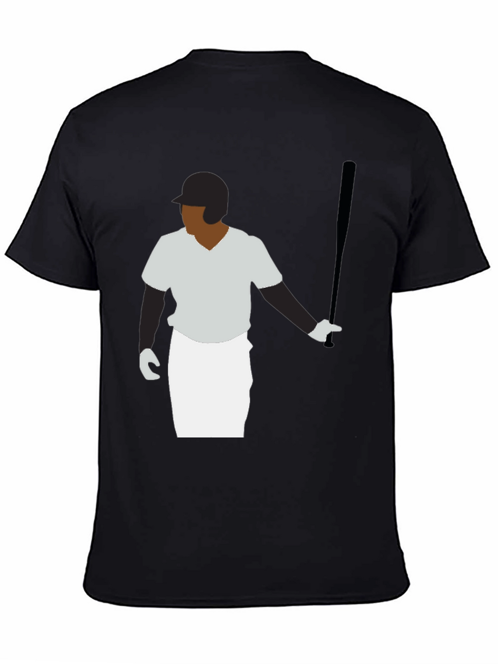 Baseball Player Graphic Tee - Black T-Shirt