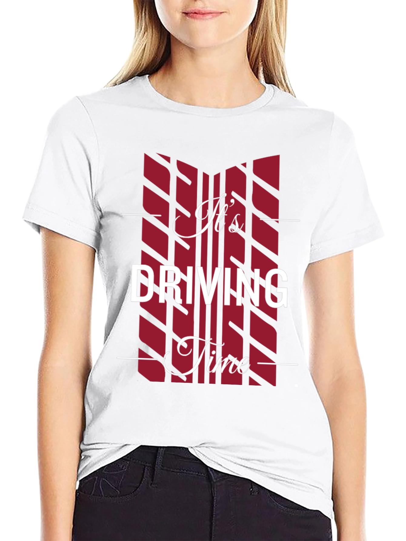 Its Driving Time Black Graphic T-Shirt