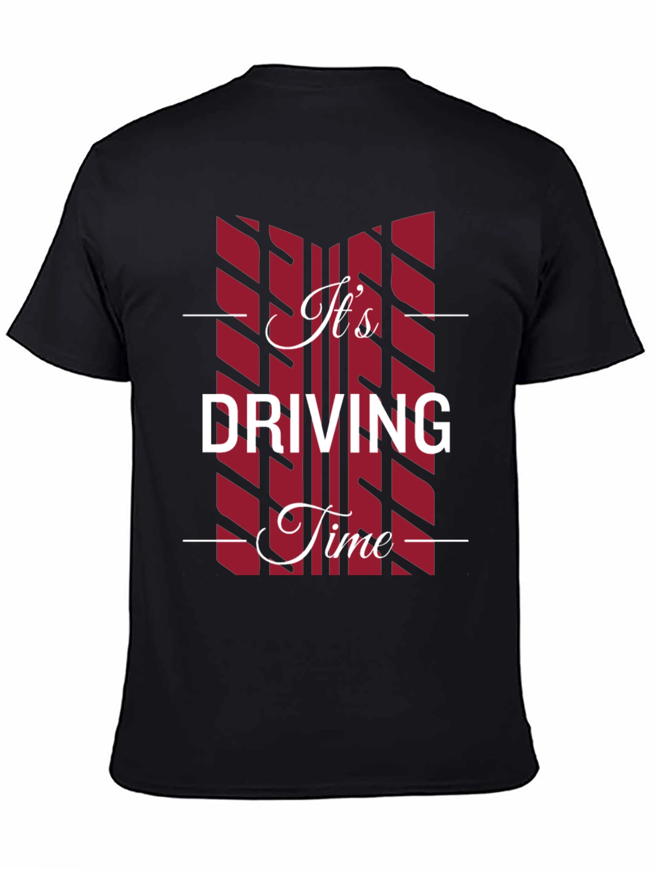 Its Driving Time Black Graphic T-Shirt