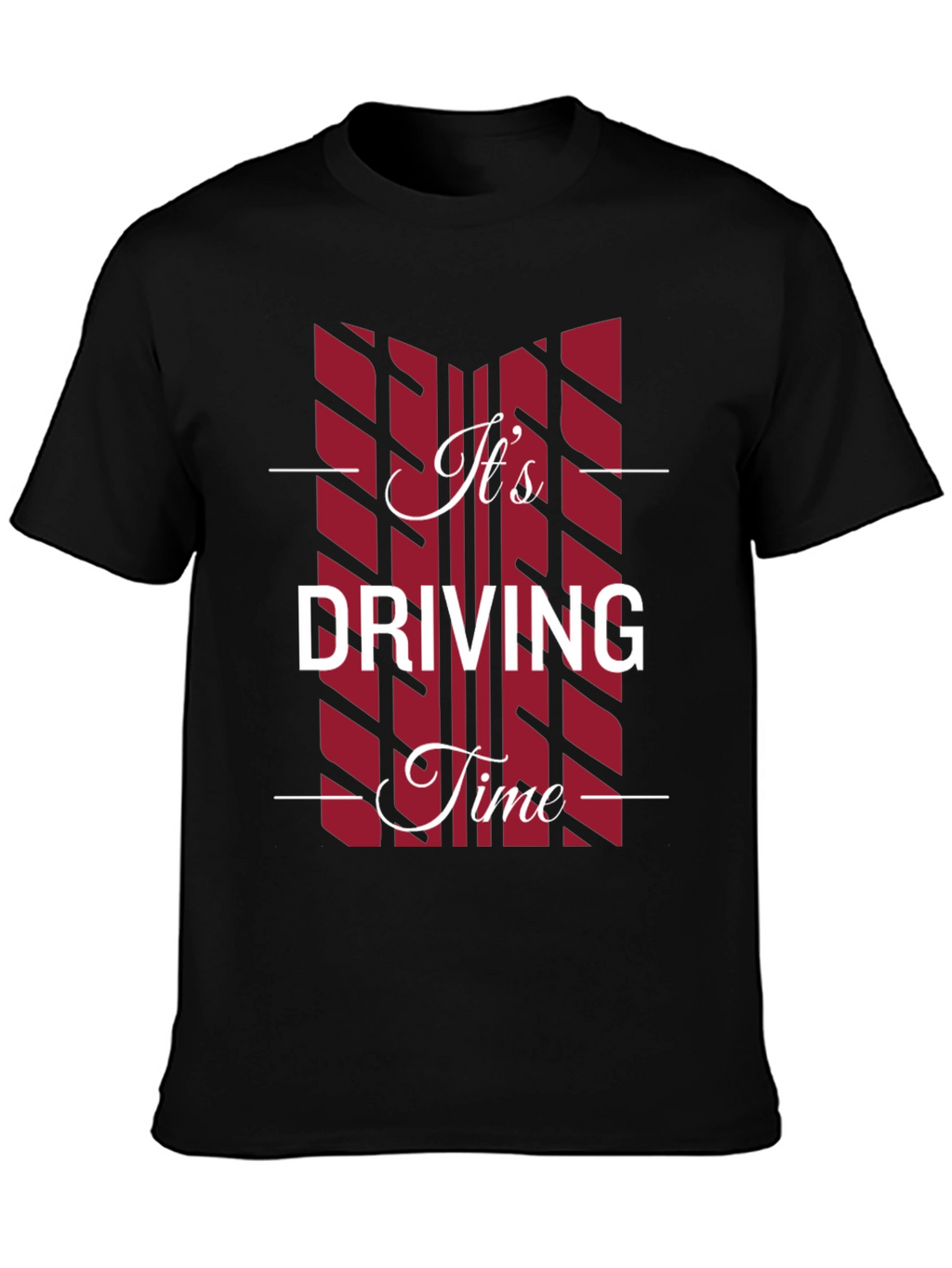 Its Driving Time Black Graphic T-Shirt