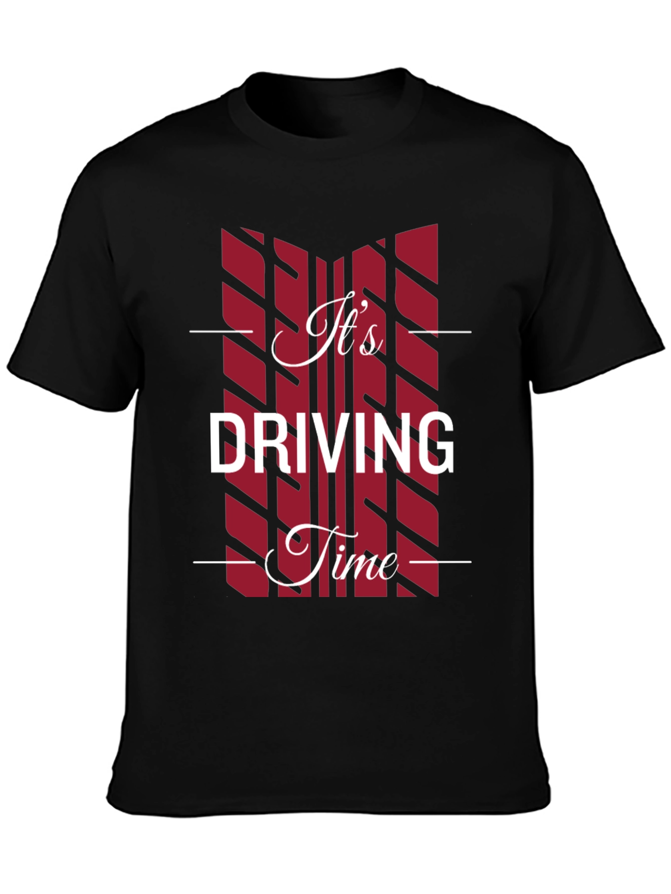 Its Driving Time Black Graphic T-Shirt