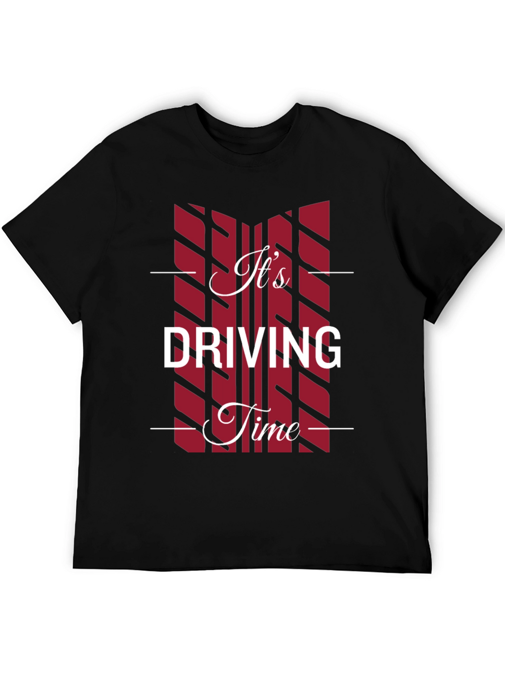 Its Driving Time Black Graphic T-Shirt