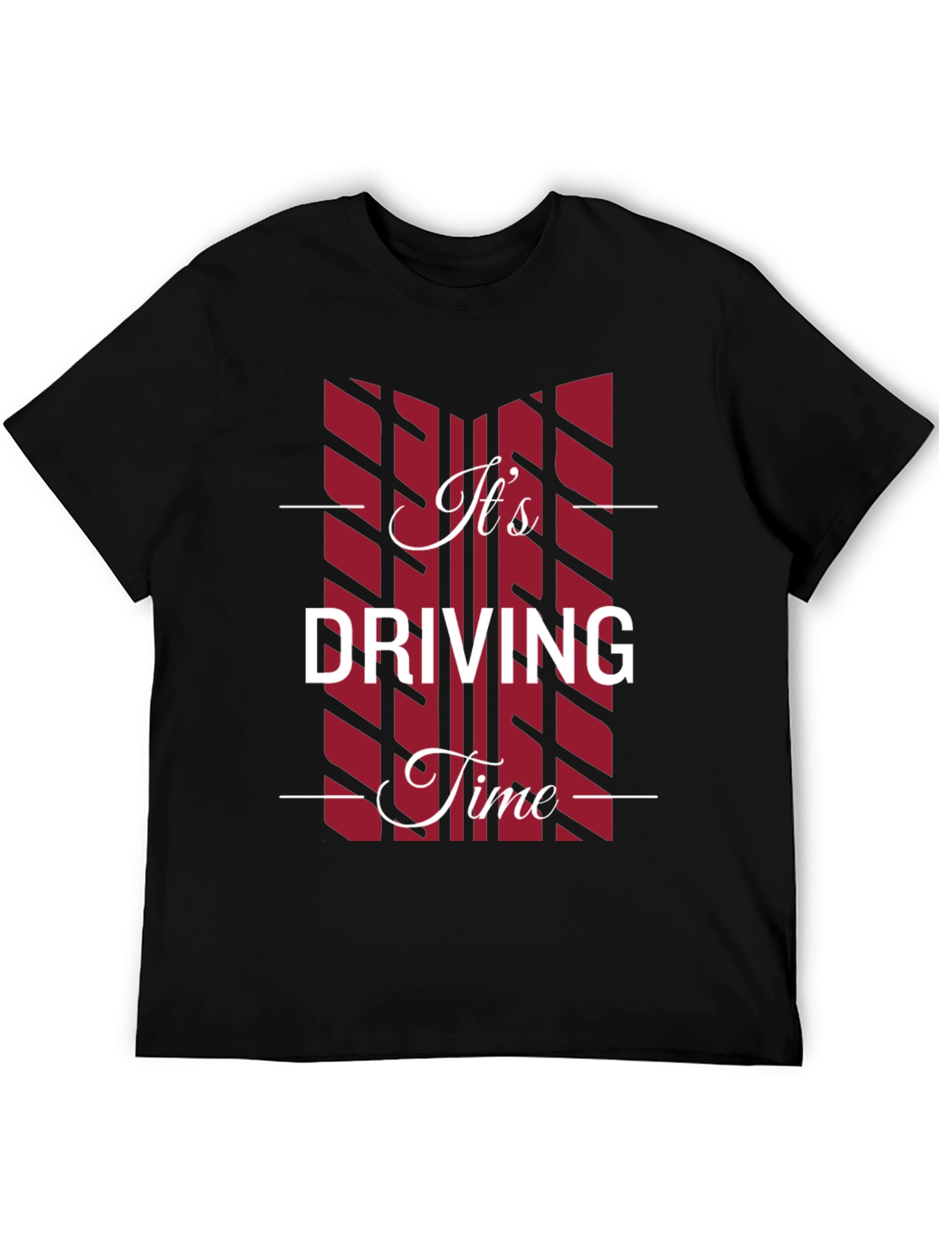 Its Driving Time Black Graphic T-Shirt