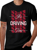 Its Driving Time Black Graphic T-Shirt