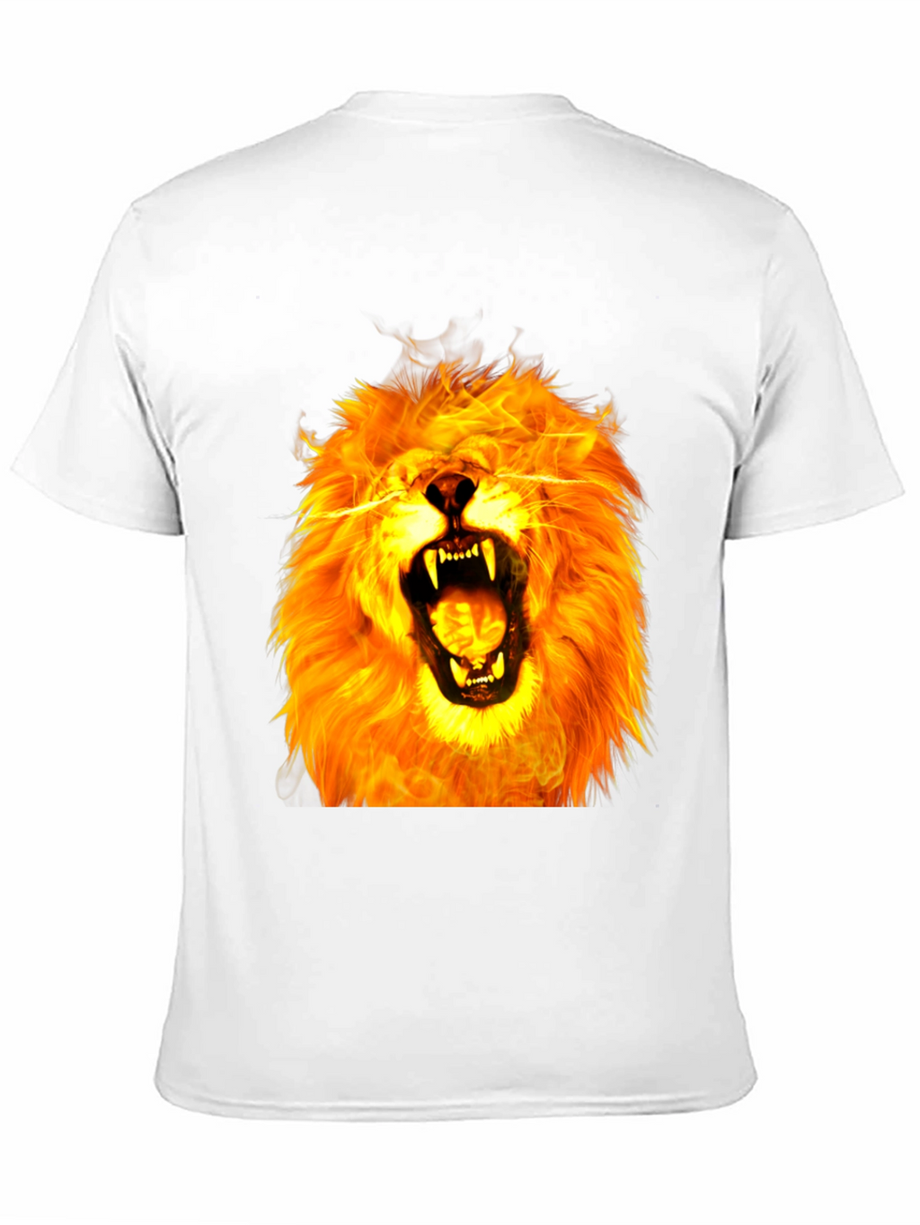 Fiery Lion Graphic Tee - Bold Animal Print Shirt