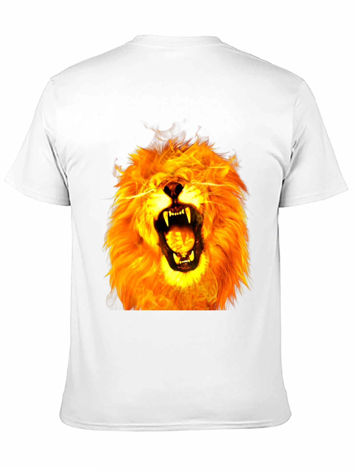 Fiery Lion Graphic Tee - Bold Animal Print Shirt