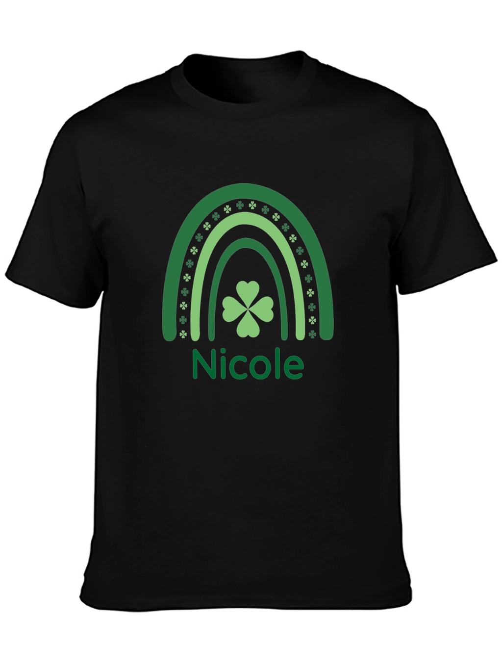 Nicole St. Patricks Day Shamrock Rainbow T-Shirt