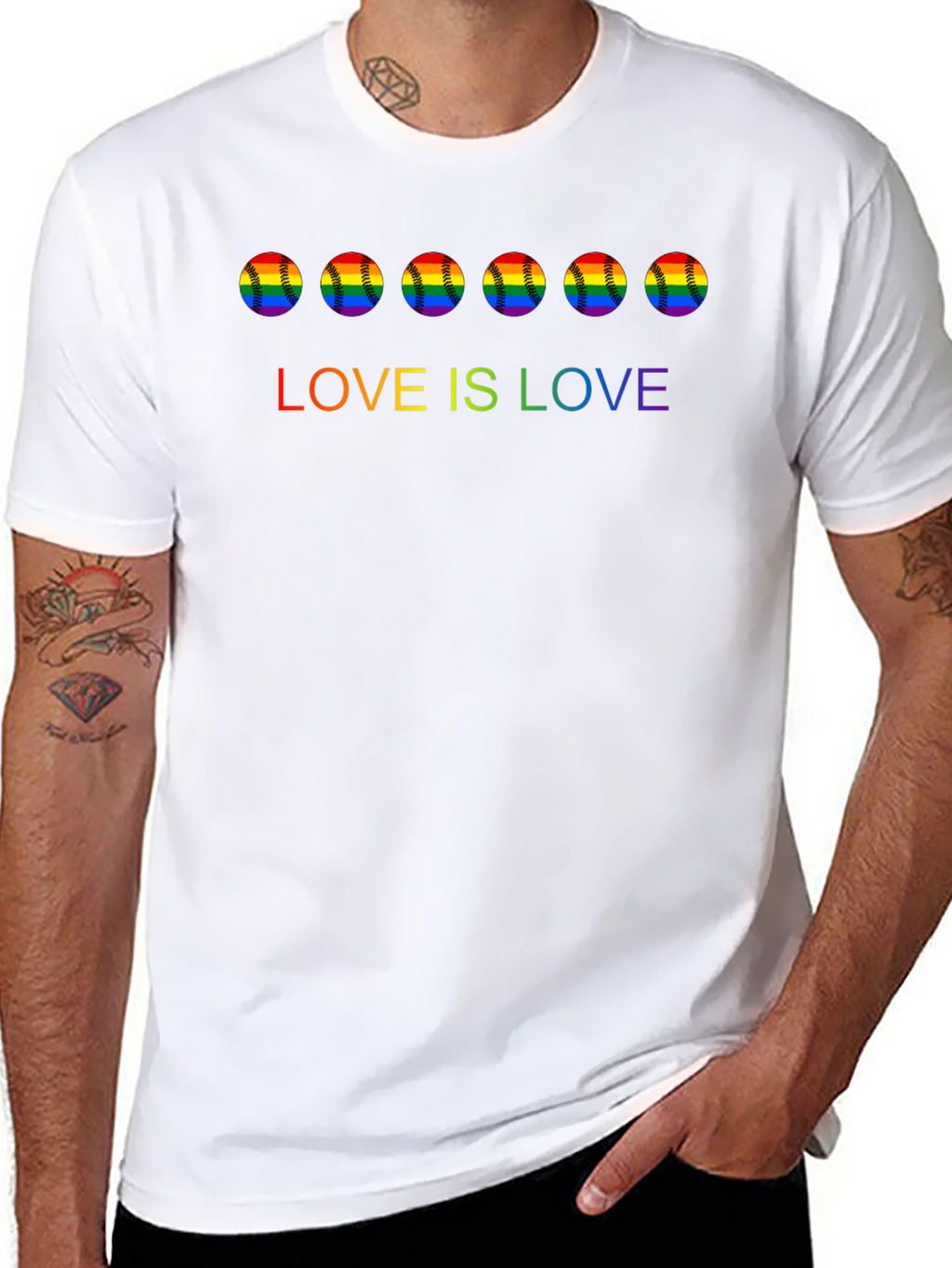 Love is Love Baseball Pride T-Shirt
