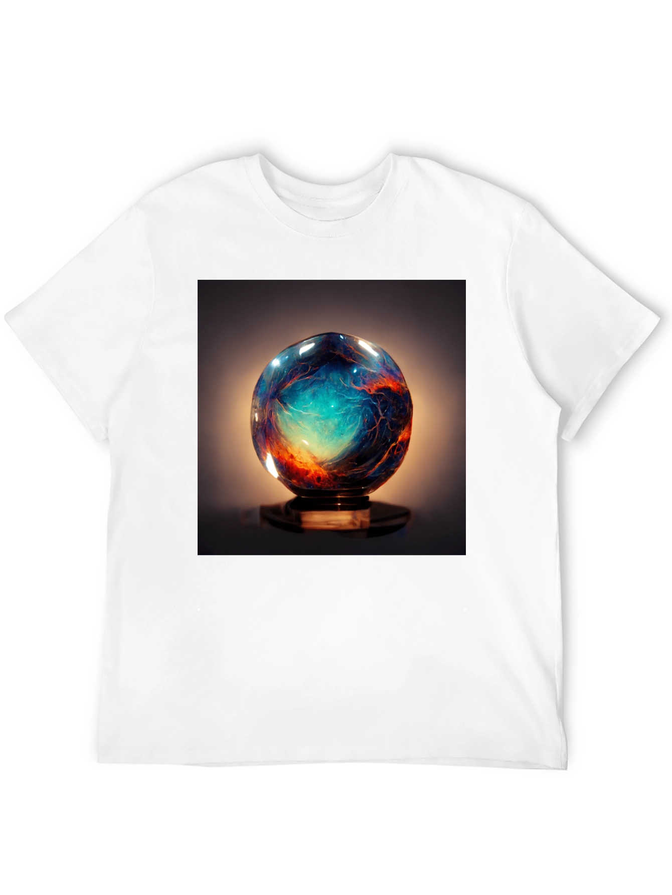 Galaxy Sphere Graphic Tee - Black Cotton T-Shirt