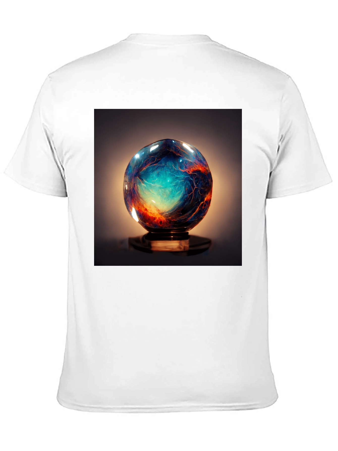 Galaxy Sphere Graphic Tee - Black Cotton T-Shirt