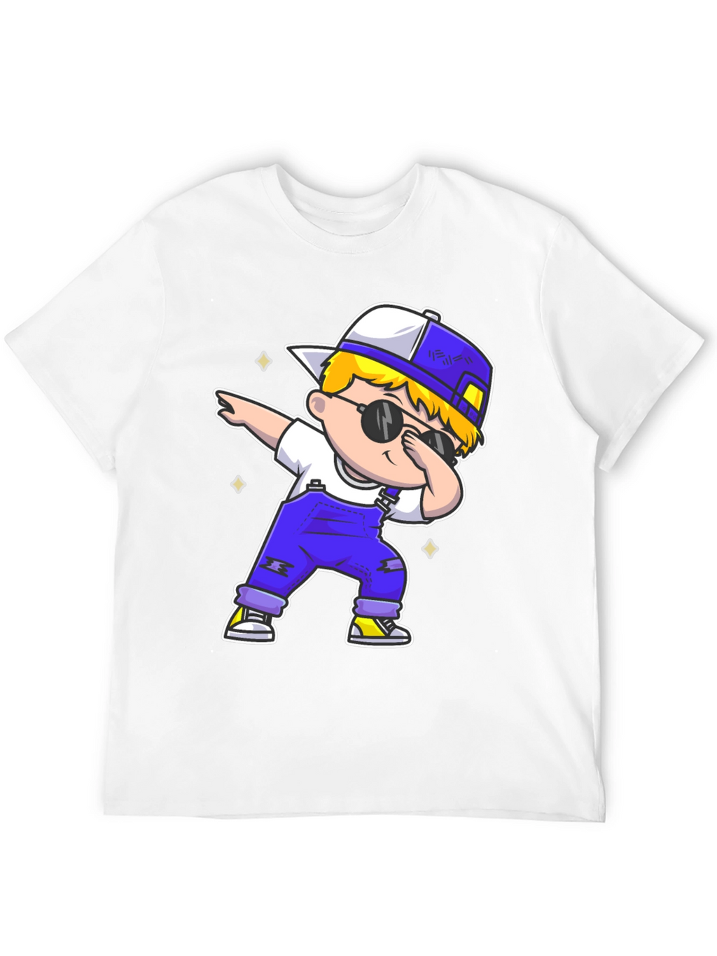 Dabbing Kid Graphic Tee - Trendy Cartoon T-Shirt