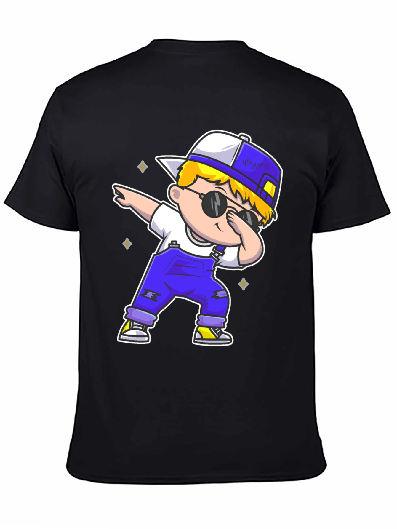 Dabbing Kid Graphic Tee - Trendy Cartoon T-Shirt