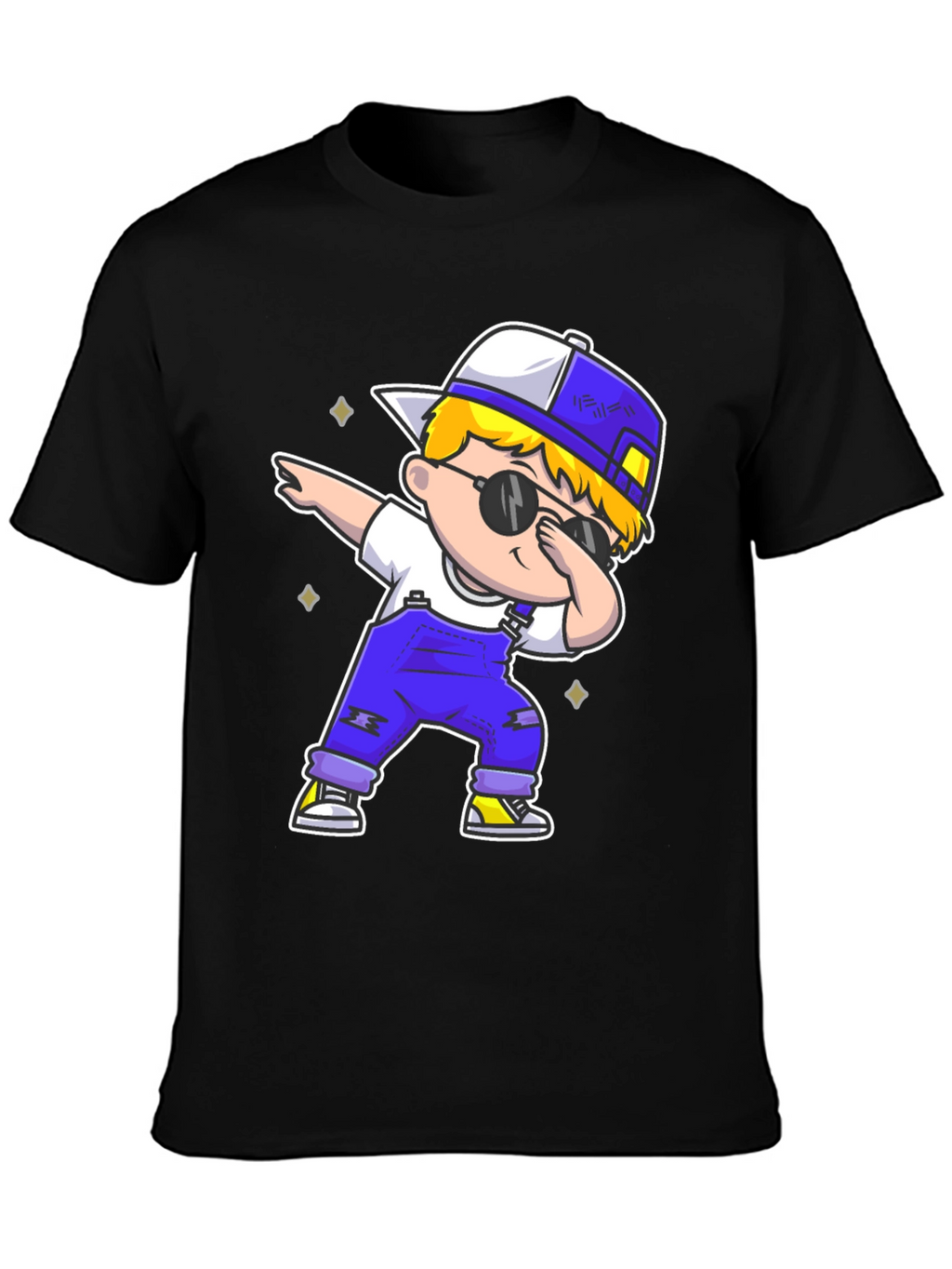 Dabbing Kid Graphic Tee - Trendy Cartoon T-Shirt