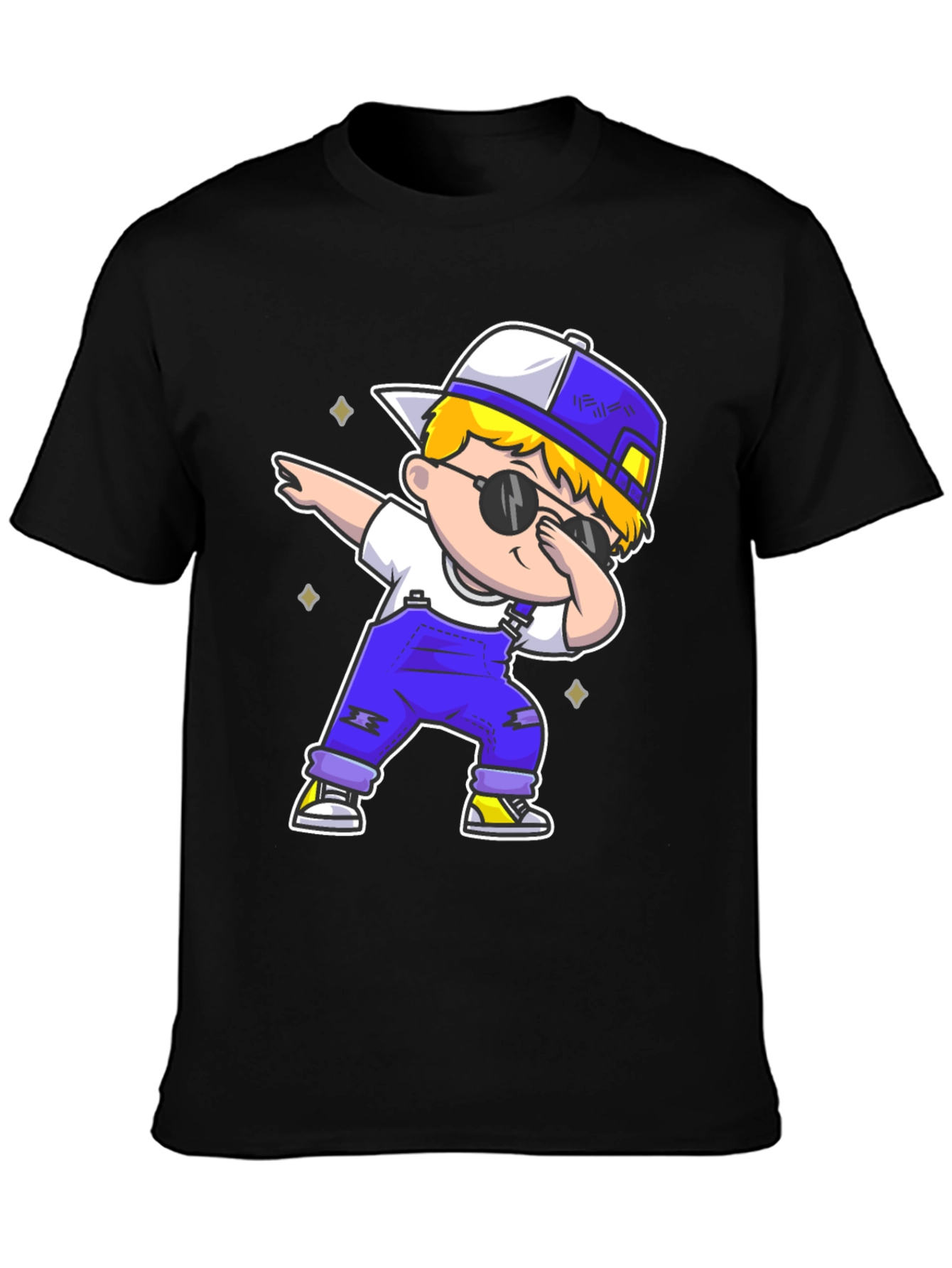 Dabbing Kid Graphic Tee - Trendy Cartoon T-Shirt