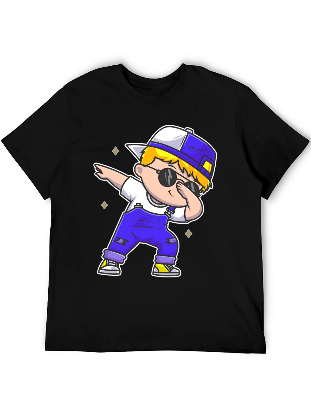 Dabbing Kid Graphic Tee - Trendy Cartoon T-Shirt