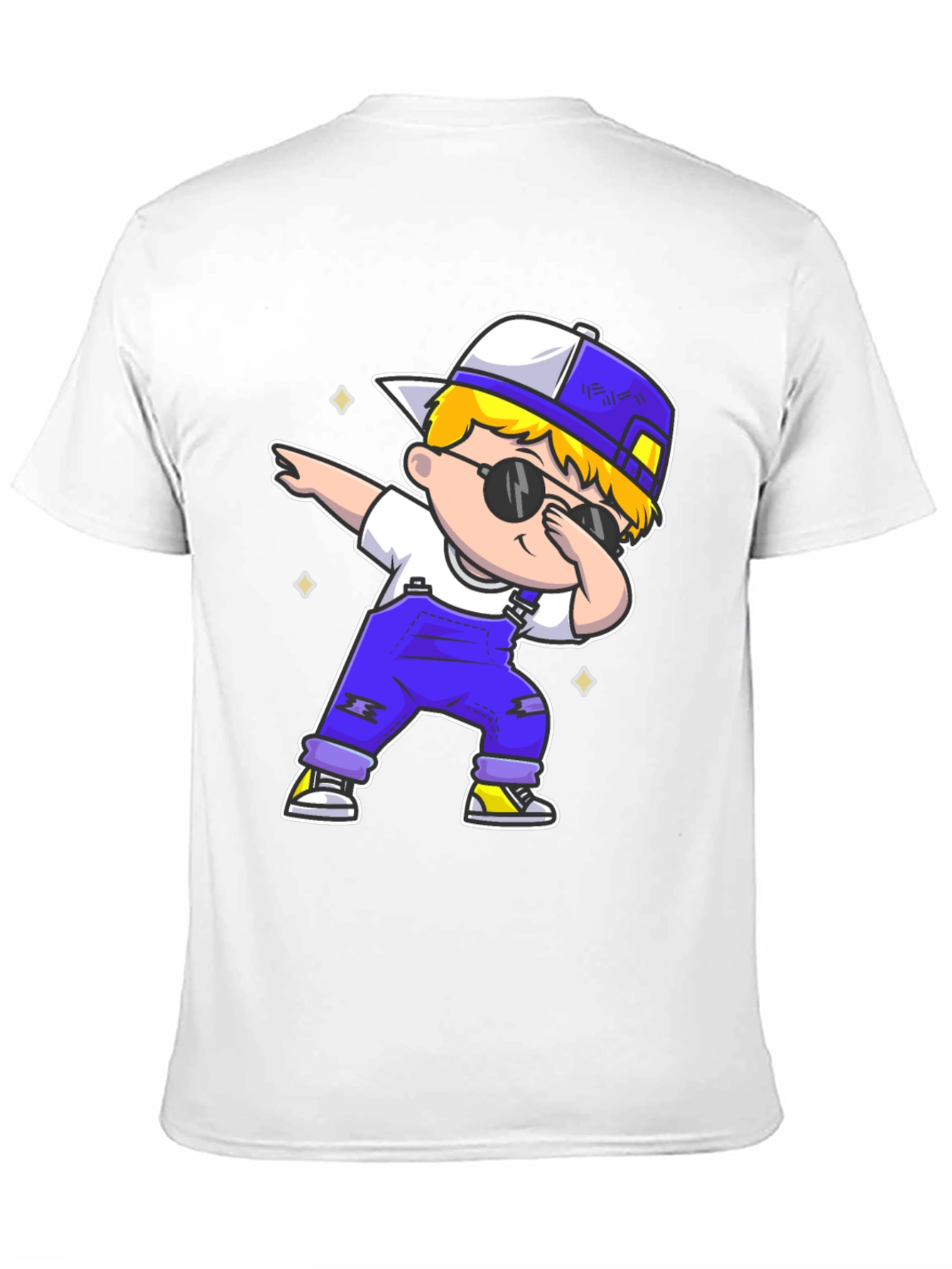 Dabbing Kid Graphic Tee - Trendy Cartoon T-Shirt