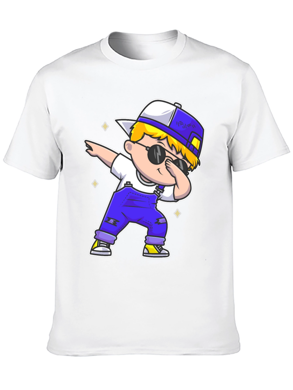 Dabbing Kid Graphic Tee - Trendy Cartoon T-Shirt
