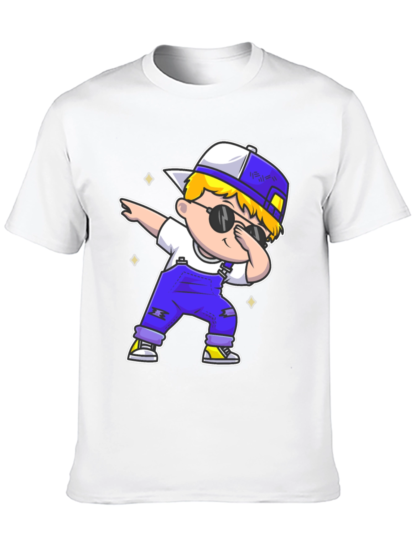 Dabbing Kid Graphic Tee - Trendy Cartoon T-Shirt