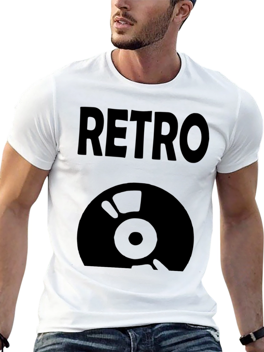 Retro Vinyl Record Graphic T-Shirt