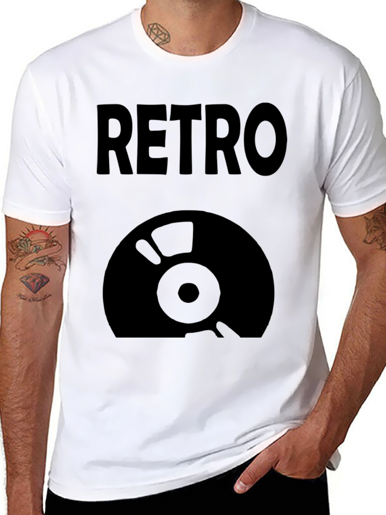 Retro Vinyl Record Graphic T-Shirt