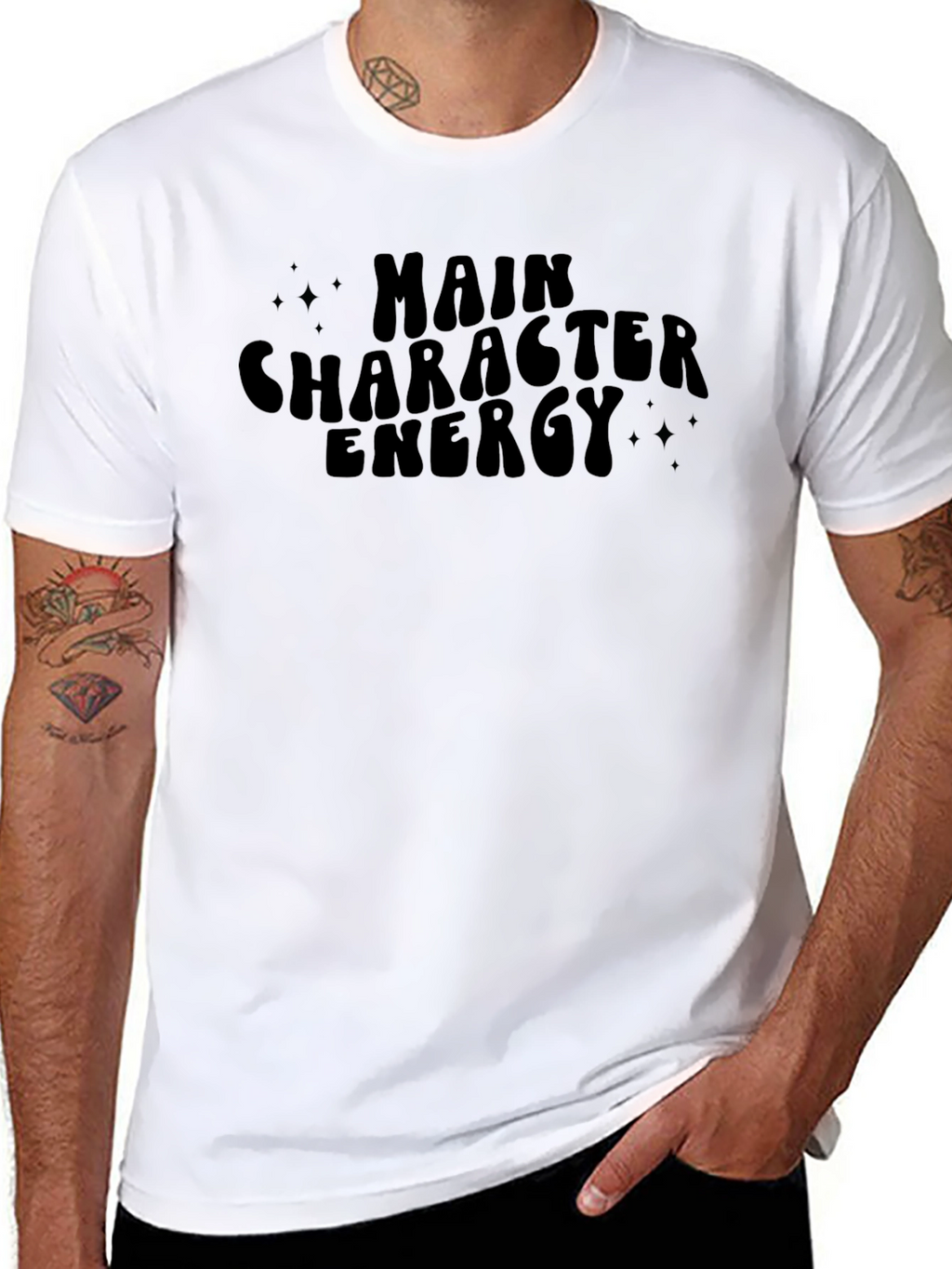 Main Character Energy Black T-Shirt