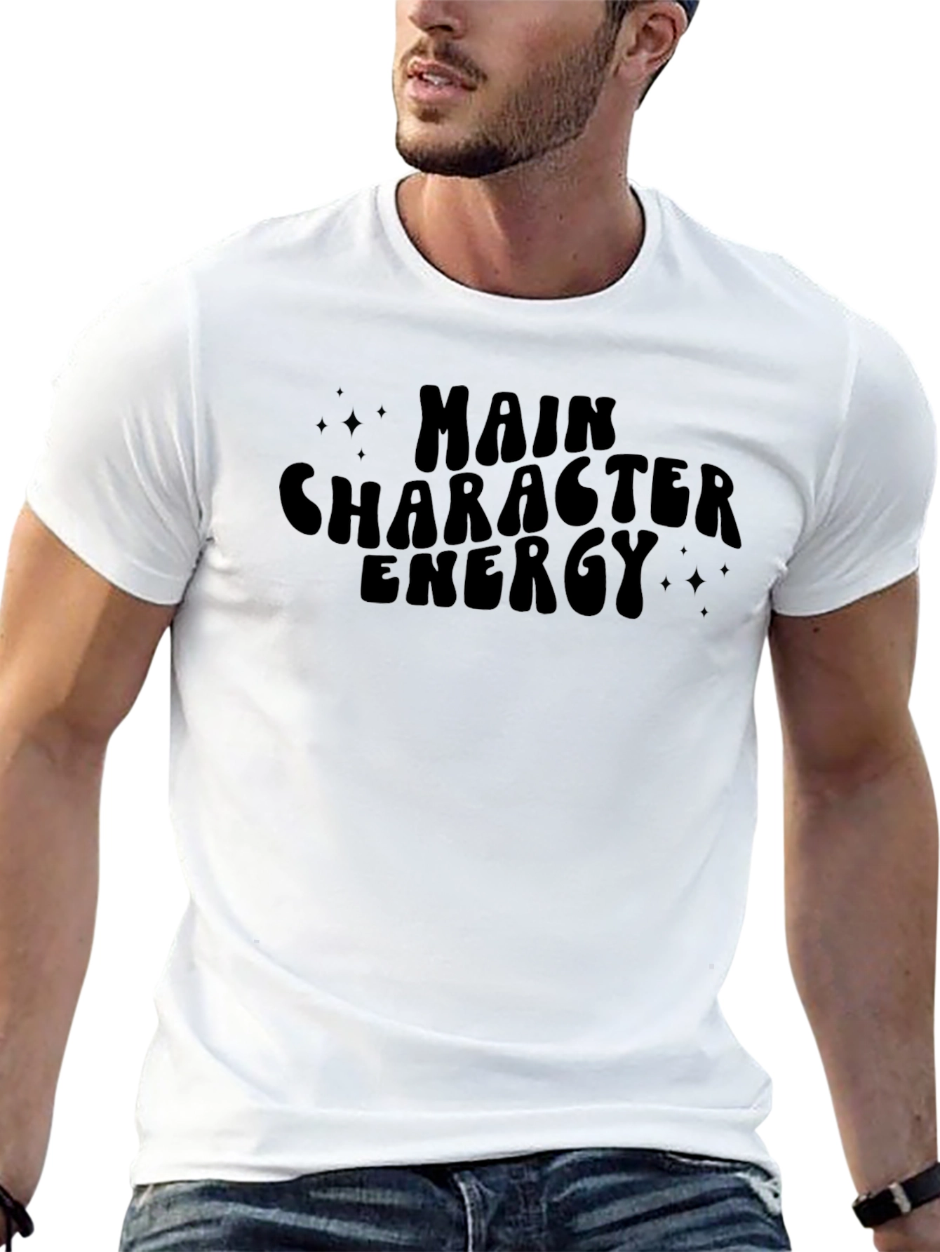 Main Character Energy Black T-Shirt