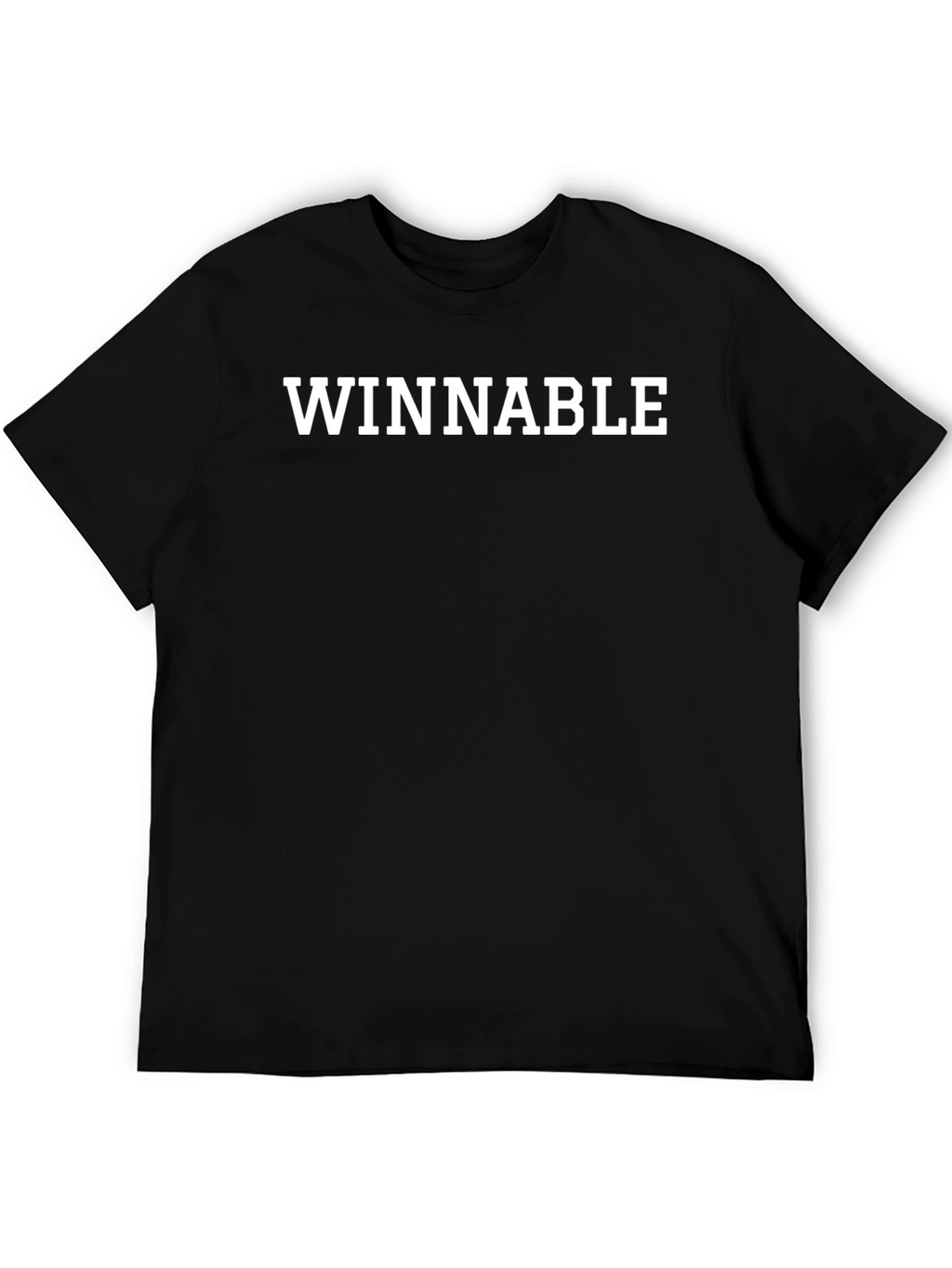 Winnable Graphic T-Shirt - Black Crew Neck Tee