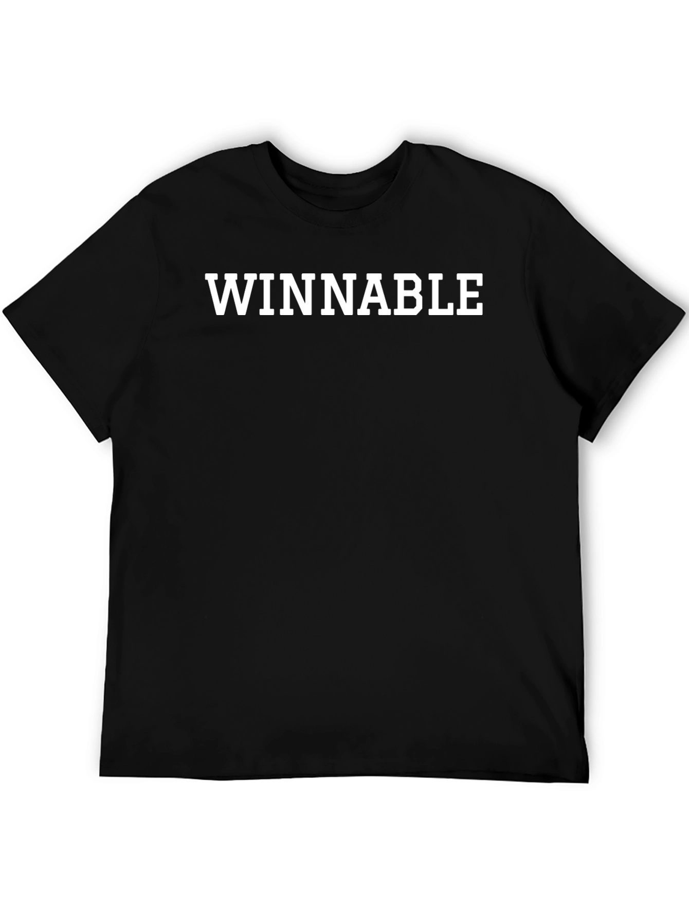 Winnable Graphic T-Shirt - Black Crew Neck Tee