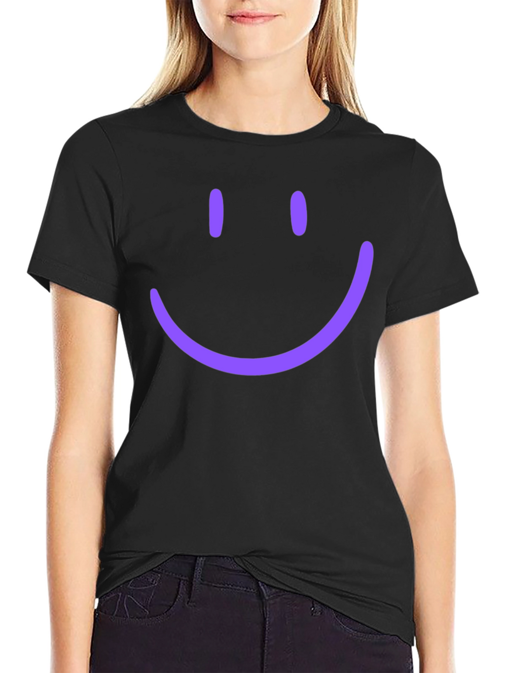 Smiley Face Graphic Tee - Casual Comfort