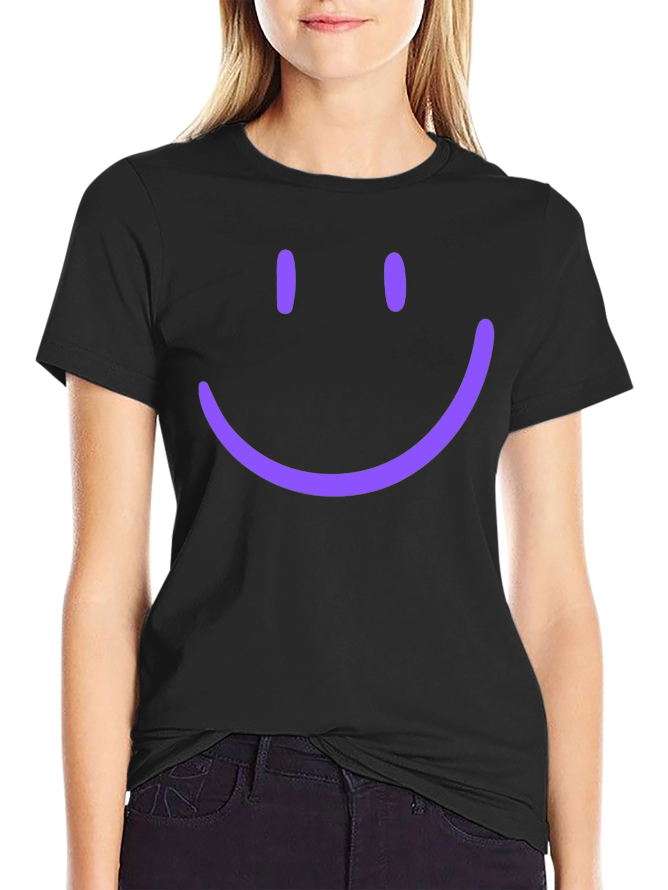 Smiley Face Graphic Tee - Casual Comfort