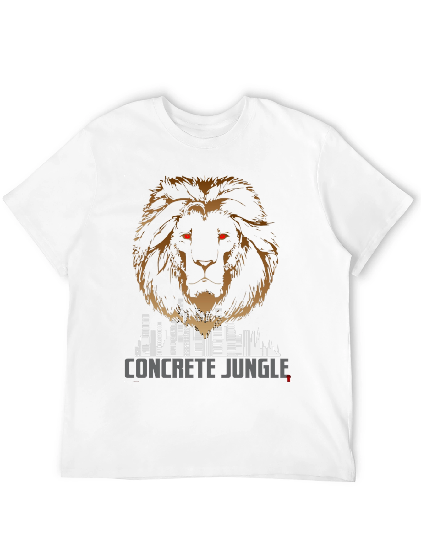 Concrete Jungle Lion Graphic Tee - Mens Fashion