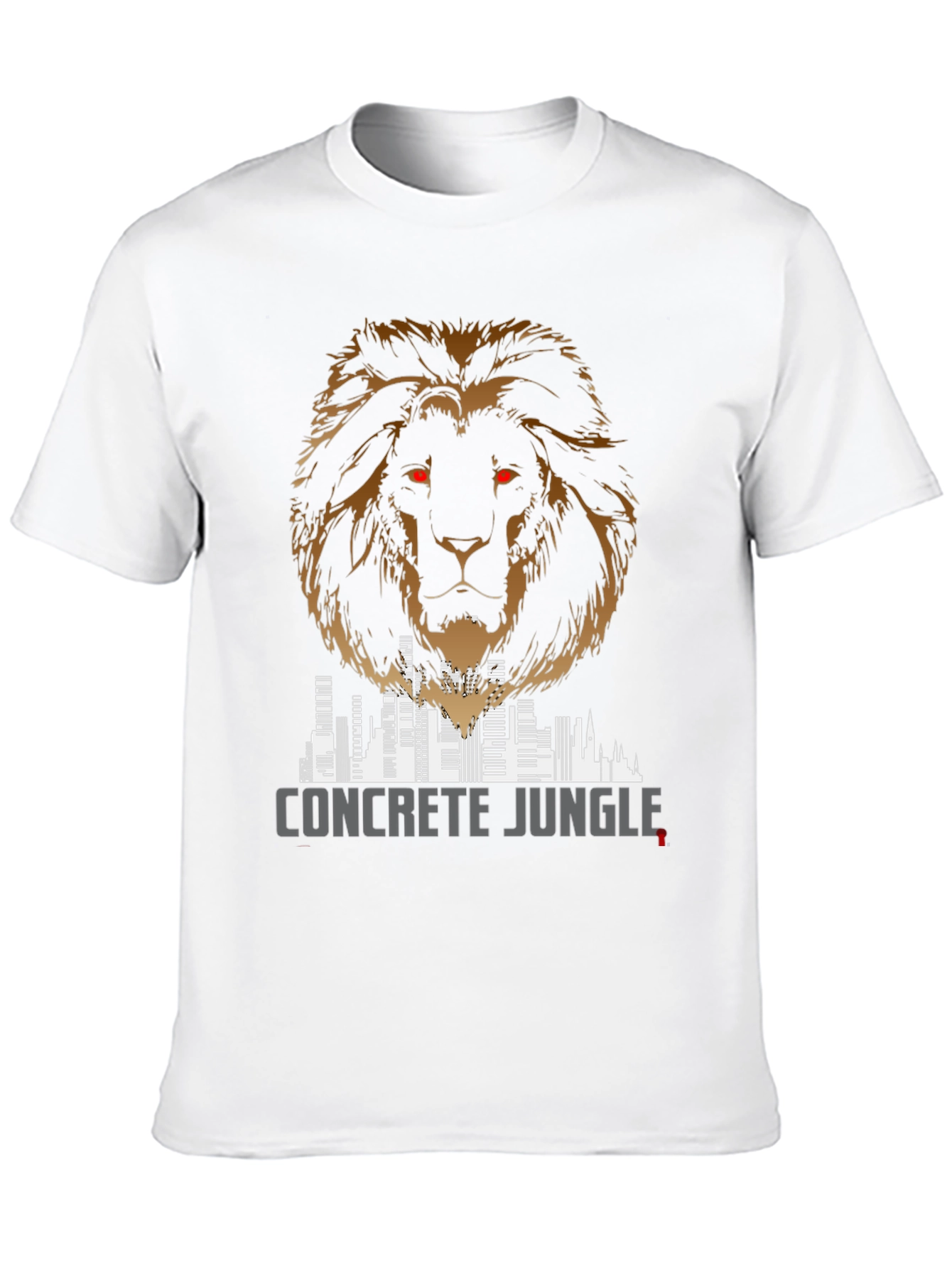 Concrete Jungle Lion Graphic Tee - Mens Fashion