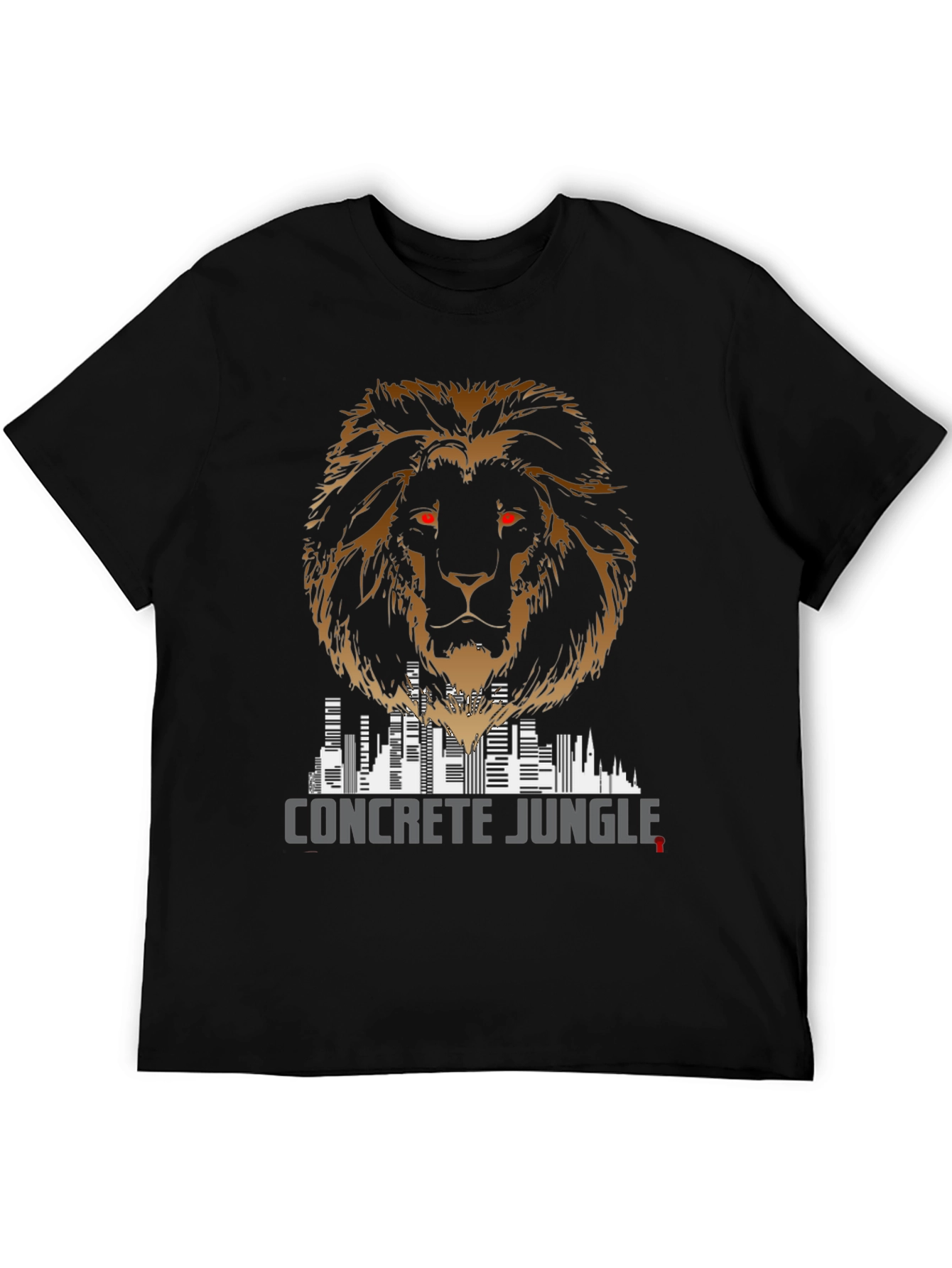 Concrete Jungle Lion Graphic Tee - Mens Fashion