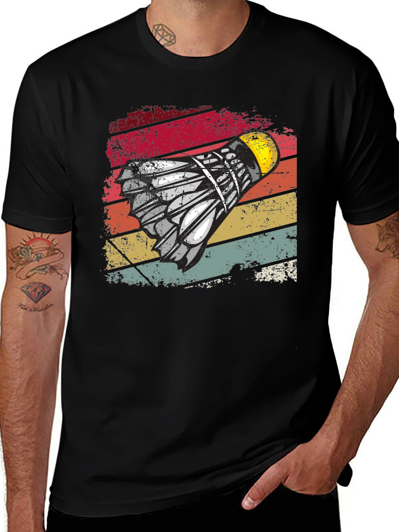 Vintage Badminton Shuttlecock T-Shirt