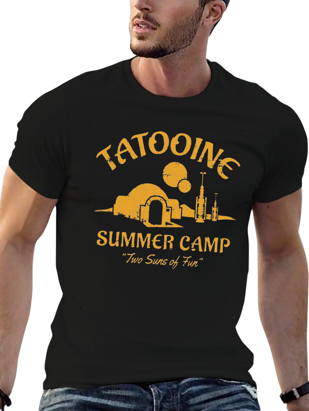 Tatooine Summer Camp Black T-Shirt