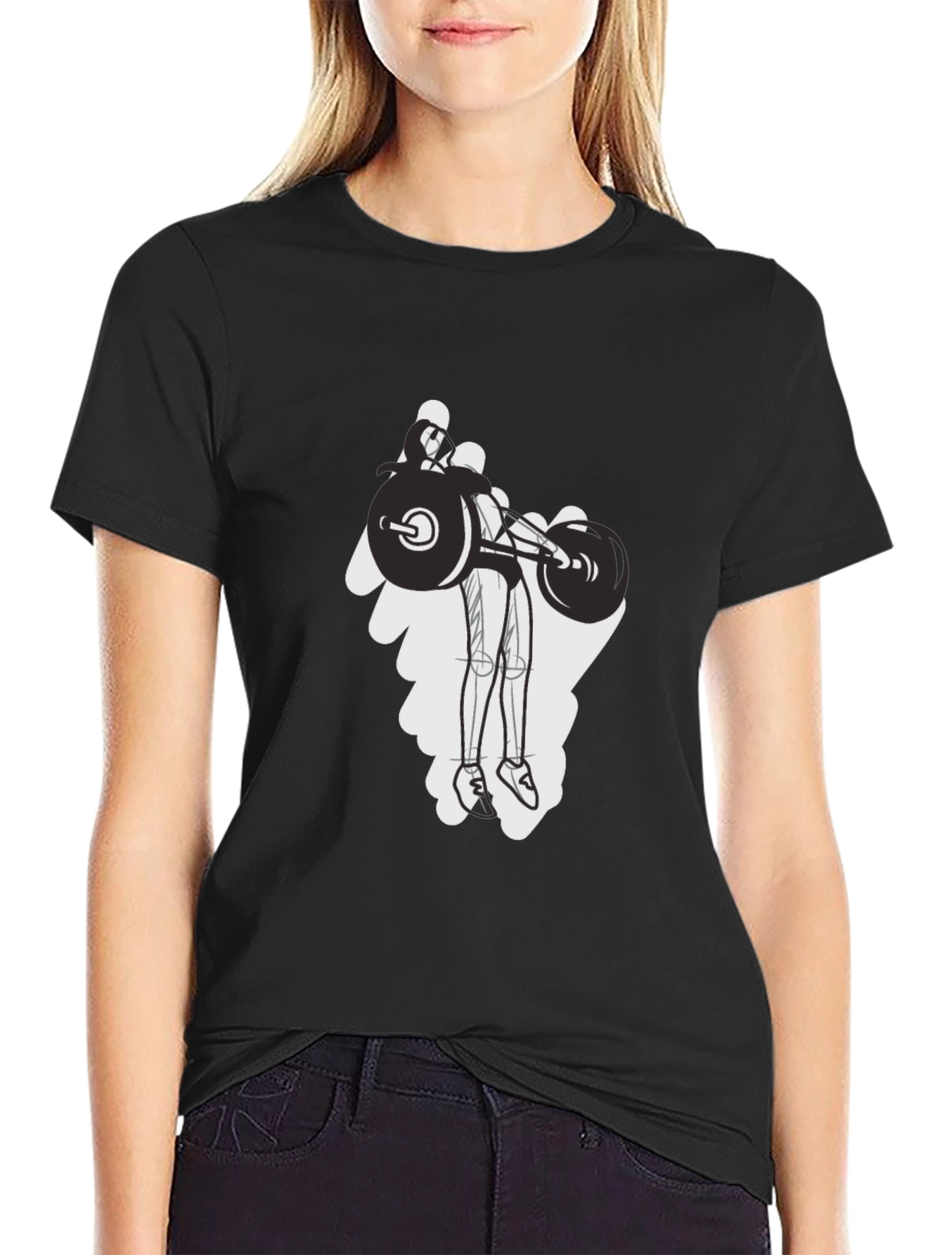 Weightlifting Graphic Tee - Black