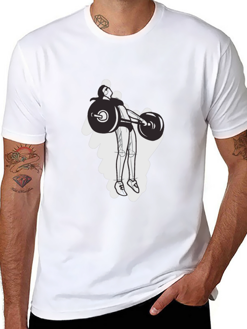 Weightlifting Graphic Tee - Black