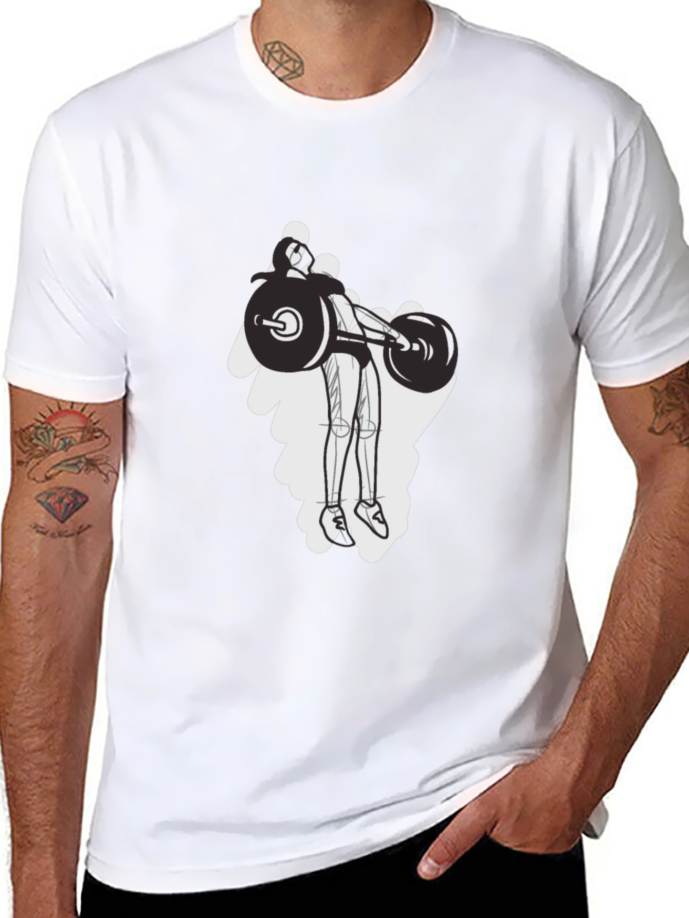 Weightlifting Graphic Tee - Black