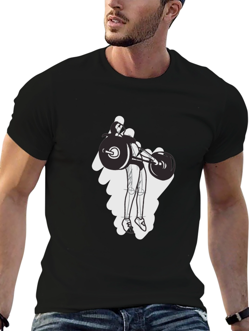 Weightlifting Graphic Tee - Black