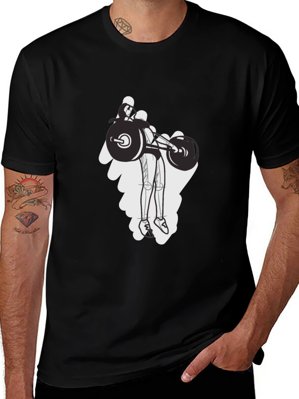 Weightlifting Graphic Tee - Black