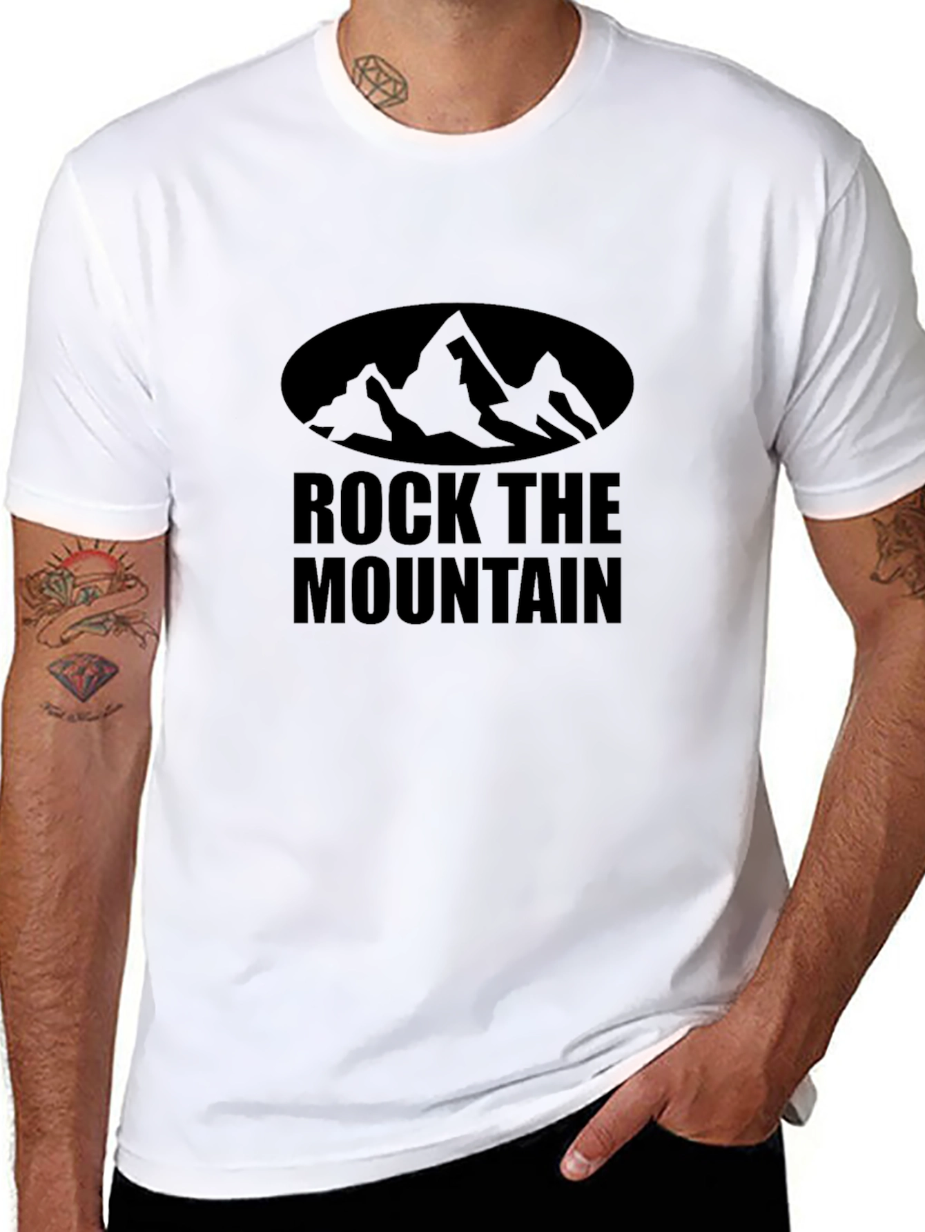 Rock The Mountain Graphic T-Shirt - Black
