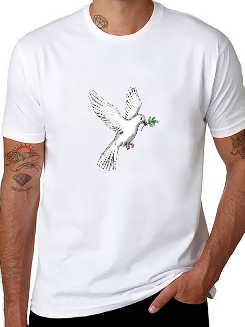 Dove Peace T-Shirt - Classic Black Tee